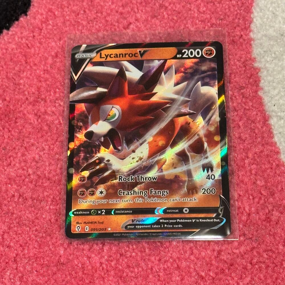 Lycanroc V #91 – Pokémon Evolving Skies [Full Art] – As Pictured